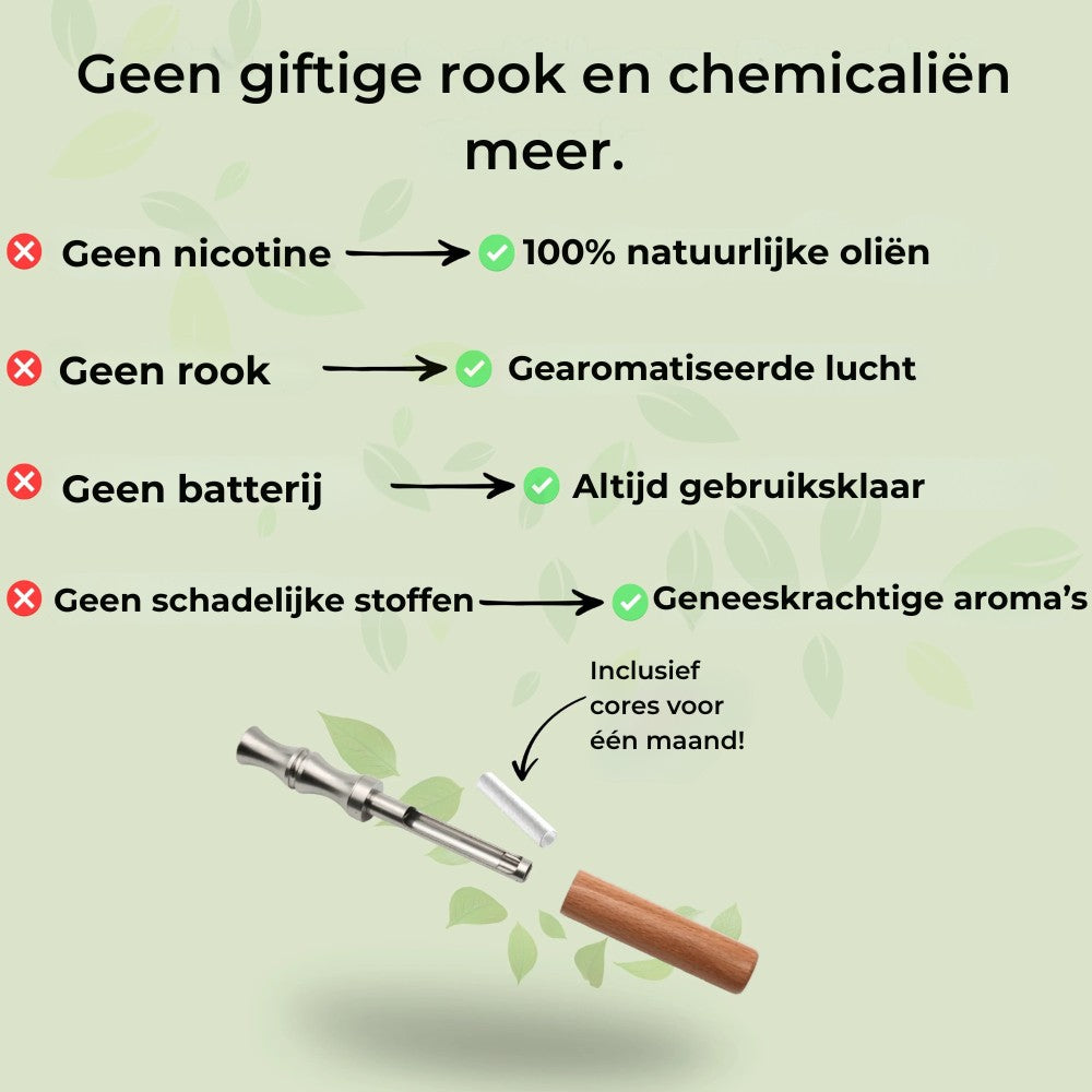 Breatheasy – de nicotinevrije aromastick tegen stress en rookgewoonten