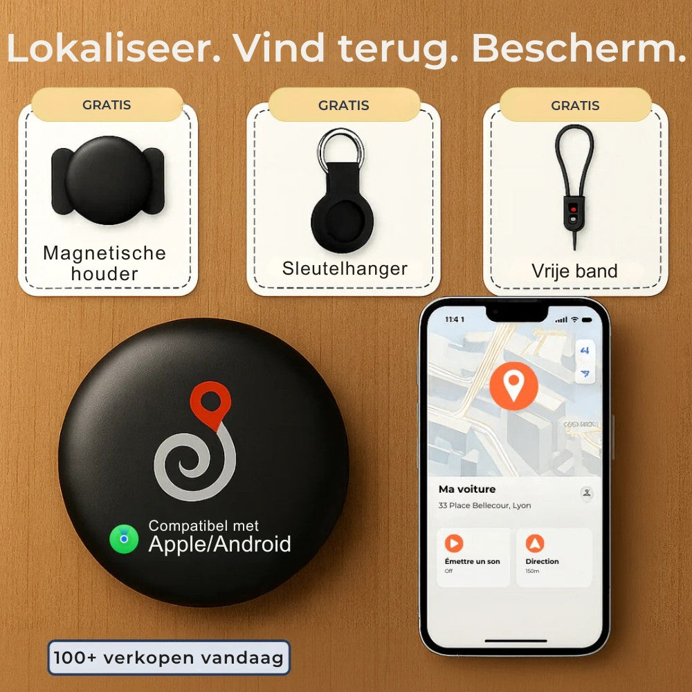 Nova™ GP90 – GPS-tracker zonder abonnement (Android/Apple)