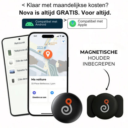 Nova™ GP90 – GPS-tracker zonder abonnement (Android/Apple)